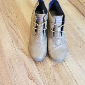 NWOT - Toms Iridescent Wedge Bootie